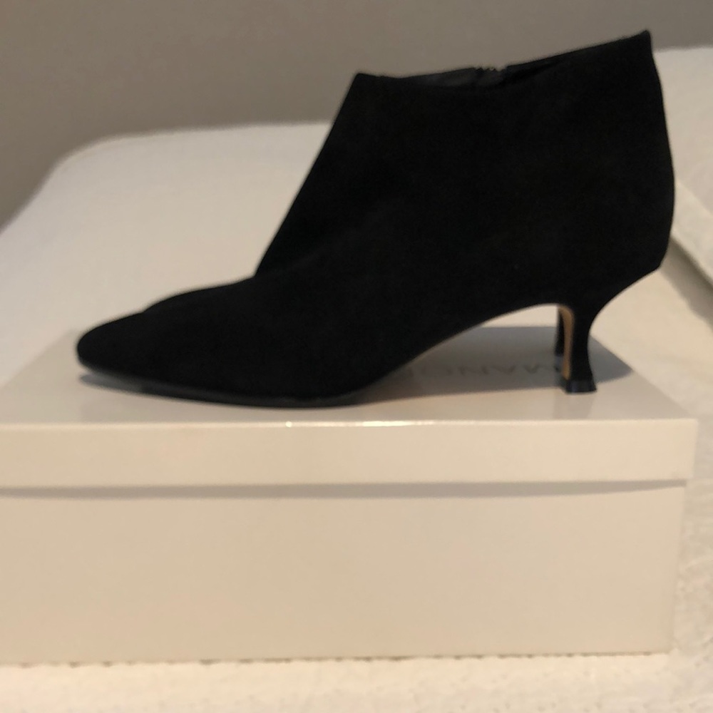 Manolo Blahnik Black Suede Bootie - never worn!